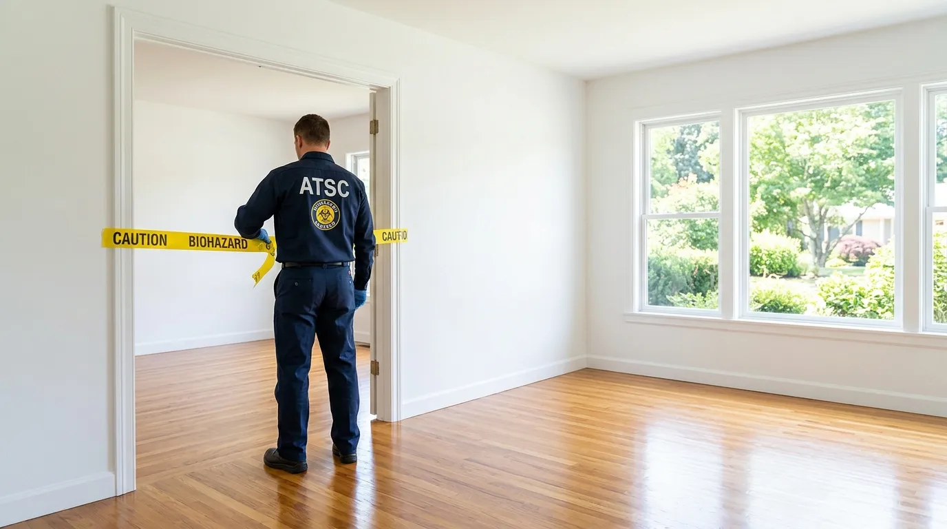 Certified biohazard cleanup crew performing Trauma Scene Cleanup in Pelham